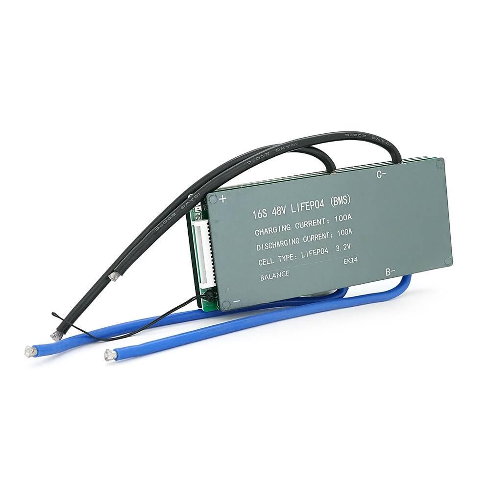 Плата BMS Leiba LiFePo4 48V 16S 100A алюмінієвий радіатор (38623)