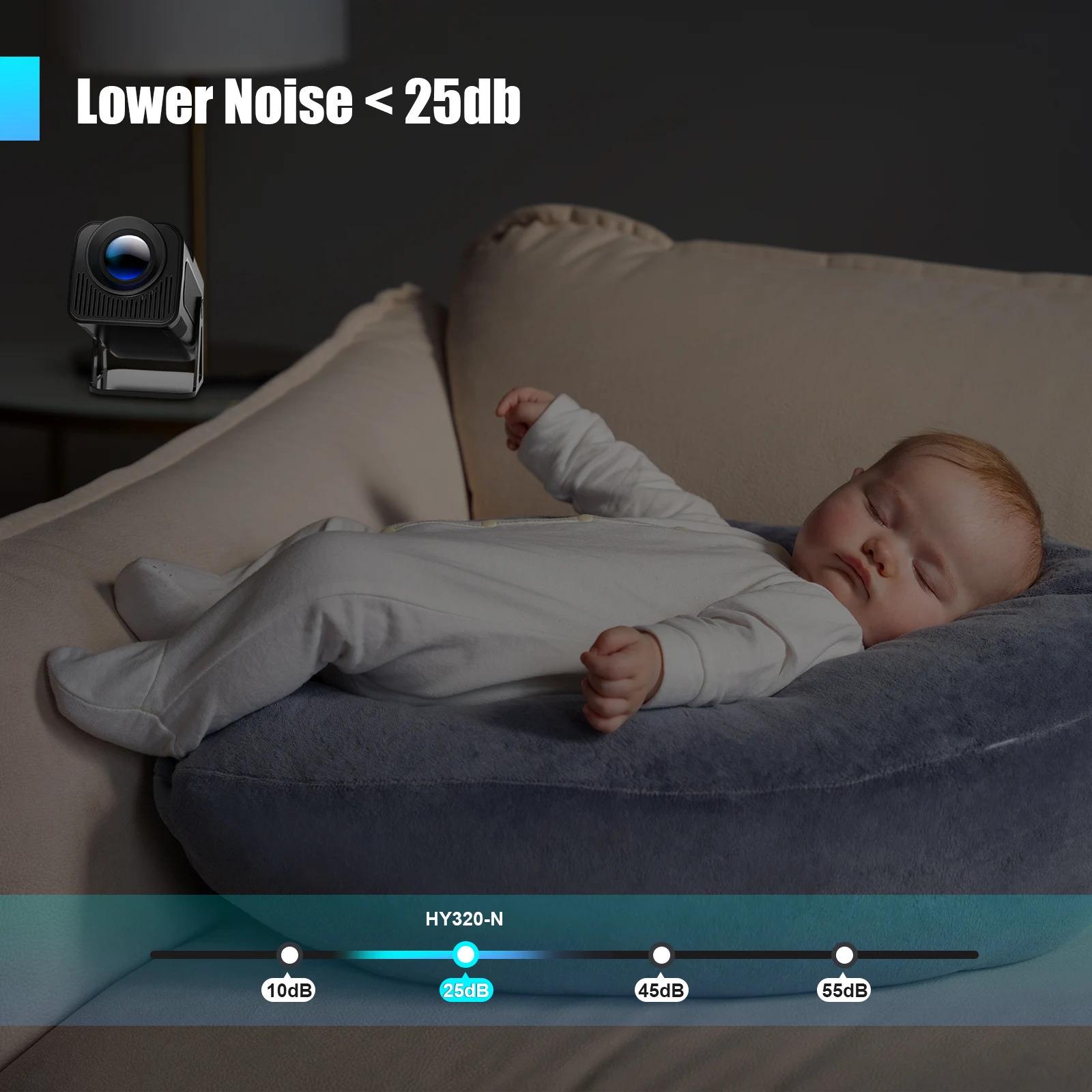 Проєктор смарт MAGCUBIC HY320 4K Android 11 HD BT5.0 Dual Wi-Fi Grey - фото 4 Проєктор смарт MAGCUBIC HY320 4K Android 11 HD BT5.0 Dual Wi-Fi Grey - фото 4