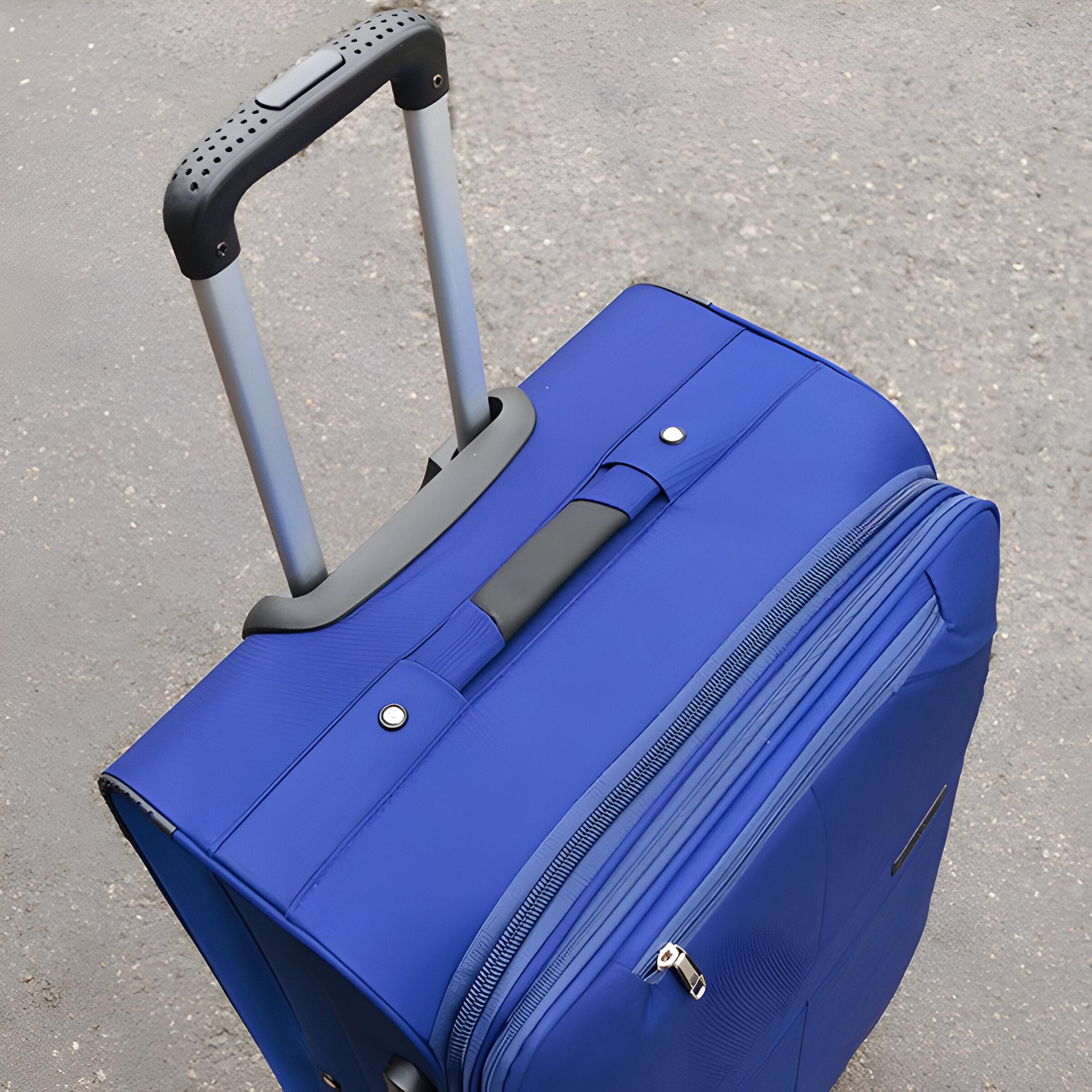 Набір валіз тканинних 3в1 з кодовим замком та телескопічною ручкою Синій (24-292) - фото 4 Набір валіз тканинних 3в1 з кодовим замком та телескопічною ручкою Синій (24-292) - фото 4
