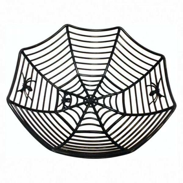 Декор на Хэллоуин Seta Корзина Паутина черная (18-325BLK)