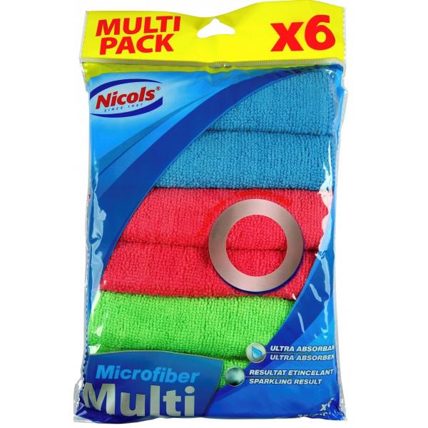 Салфетка Nicols Multi Микрофибра универсальная 32х32 см 6 шт. (204673)