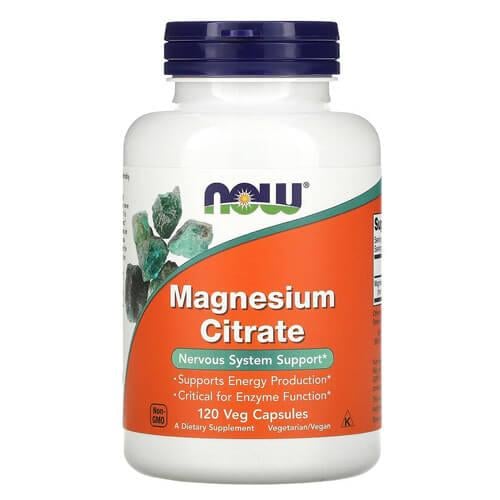 Магній NOW Magnesium Citrate 400 мг 120 veg caps (NOW-01294)