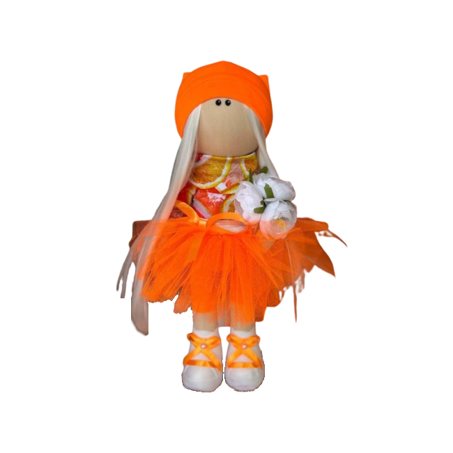 Лялька Тільда Оранжатка ручної роботи (3716)