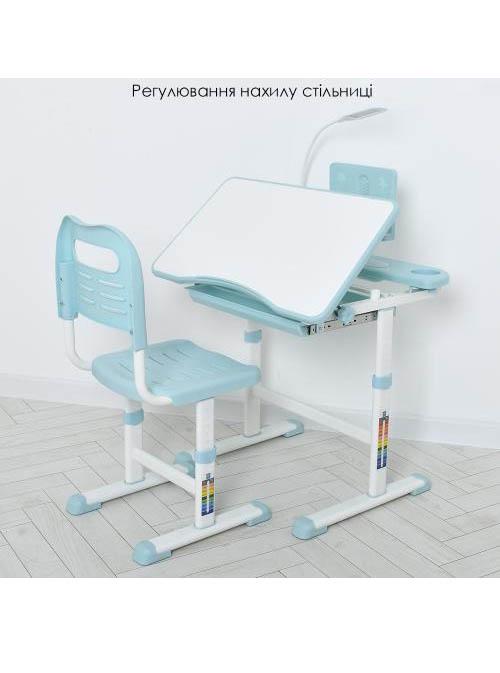 Парта регулируемая Bambi со стулом Бело-голубой (M 4428-12) - фото 7 Парта регулируемая Bambi со стулом Бело-голубой (M 4428-12) - фото 7