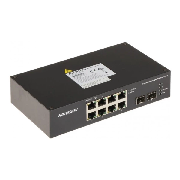 8-портовий некерований POE комутатор Hikvision DS-3T0510HP-E/HS - фото 2