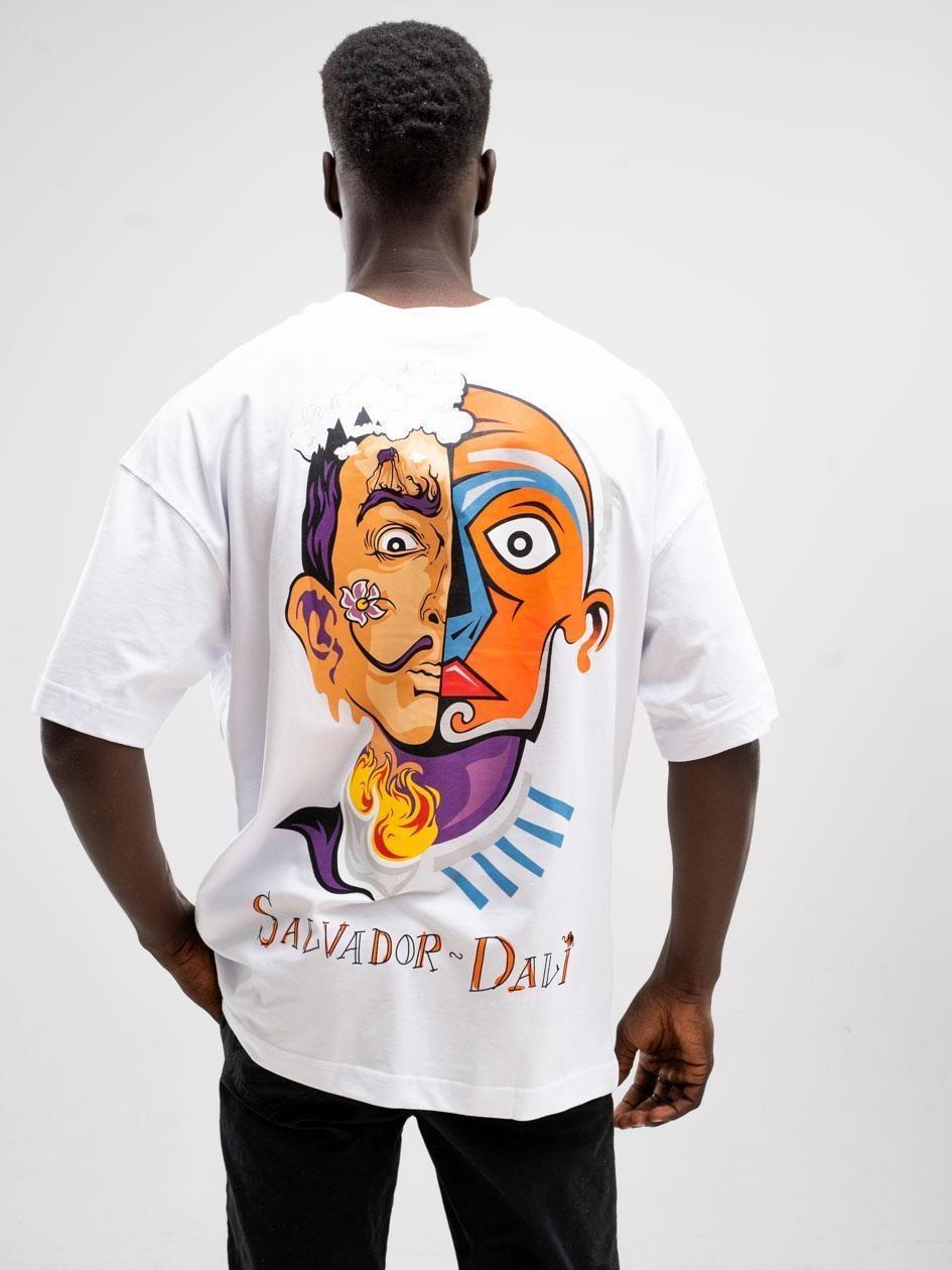 Футболка мужская с принтом Pin-000-574 повседневная XL Белый (2664092974)