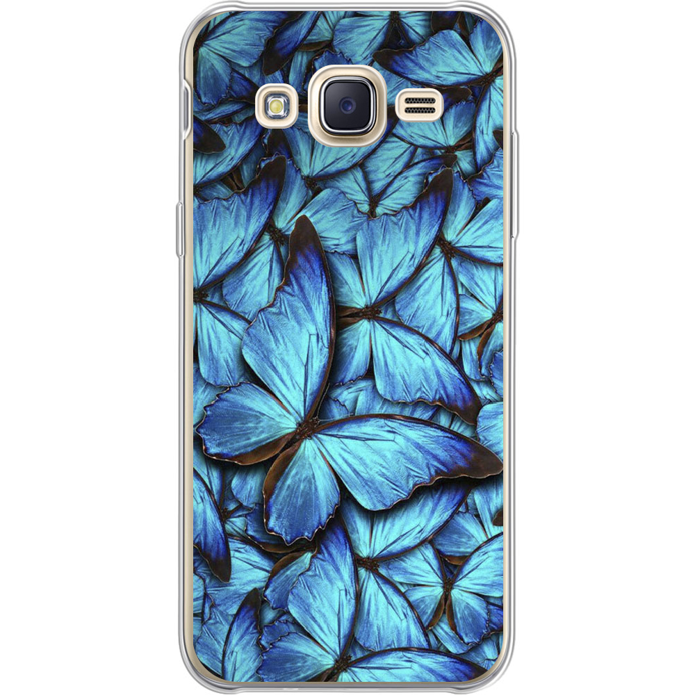 Чехол BoxFace Samsung J500H Galaxy J5 лазурные бабочки Прозрачный силикон (25242-up1550-25242)