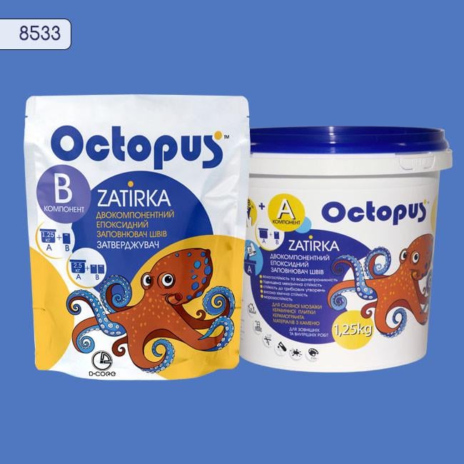 Затирка для плитки Octopus Zatirka 8533 эпоксидная 1,25 кг