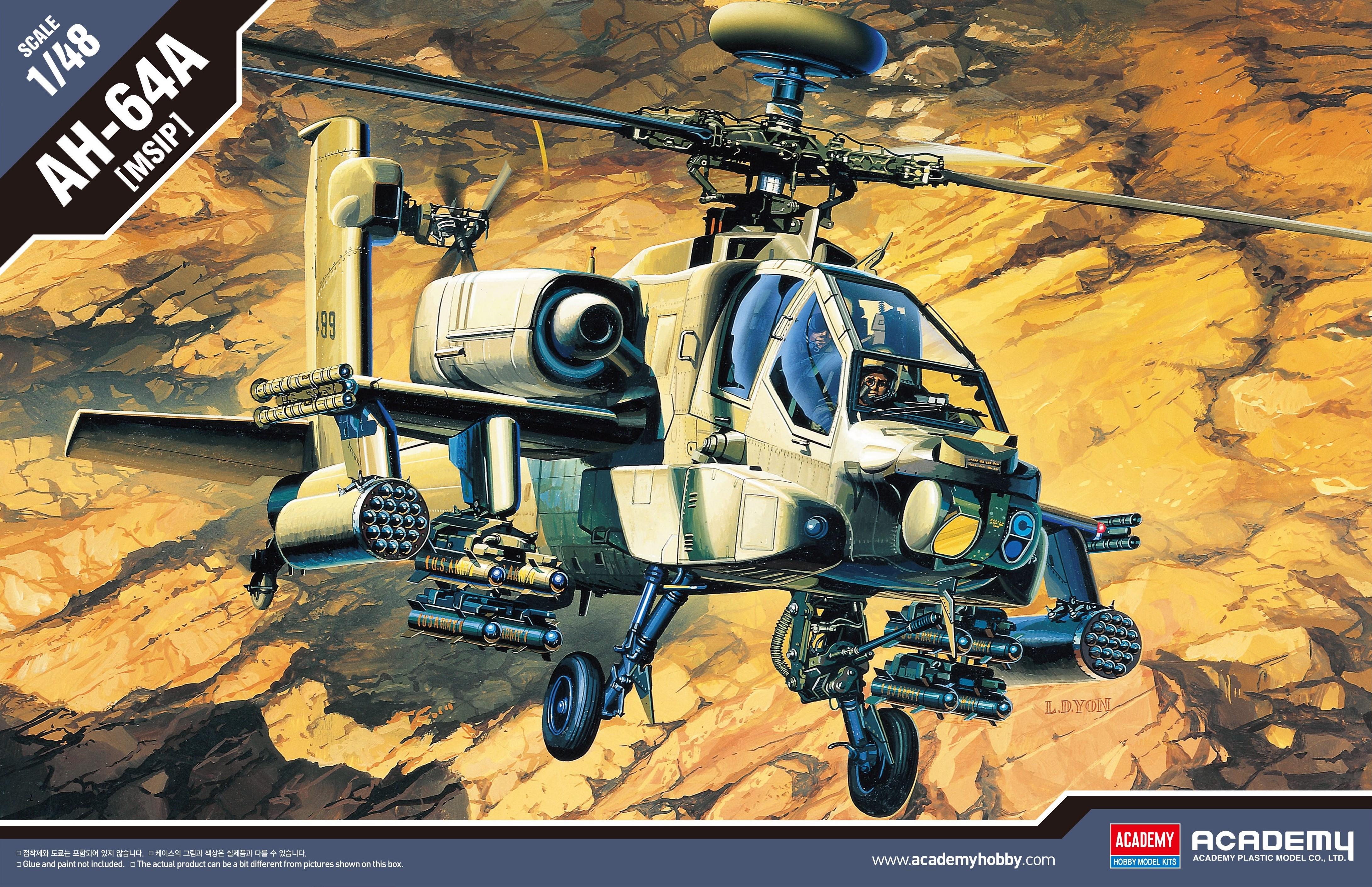 Збірна модель Academy AH-64A MSIP 1:48 (12262)