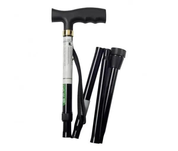 Трость складная алюминиевая с Т-образной ручкой с регулировкой по высоте Nova B3050/В004 Черный - фото 2 Трость складная алюминиевая с Т-образной ручкой с регулировкой по высоте Nova B3050/В004 Черный - фото 2