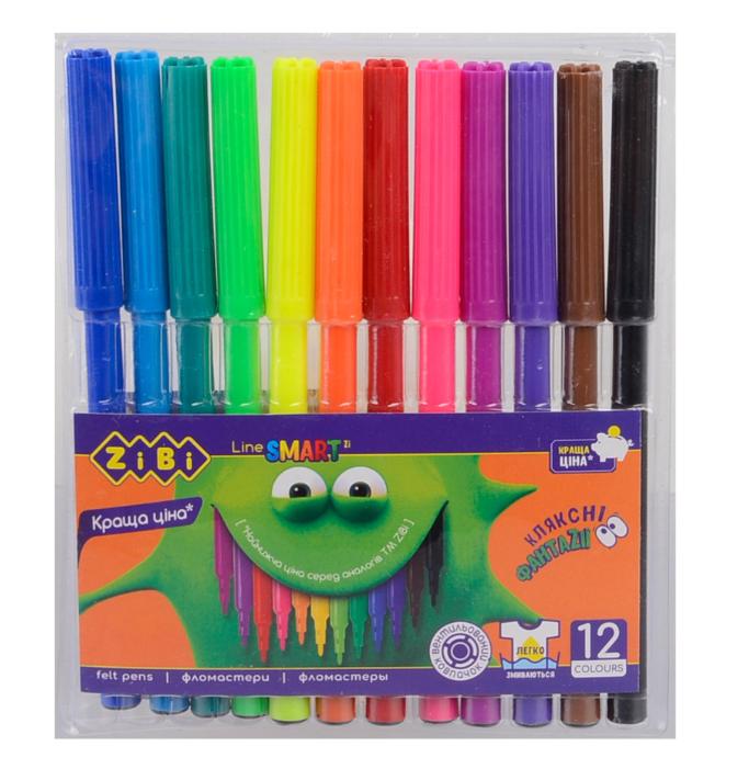 Фломастери Smart ZB.2809 12 кольорів (MTT-94799)