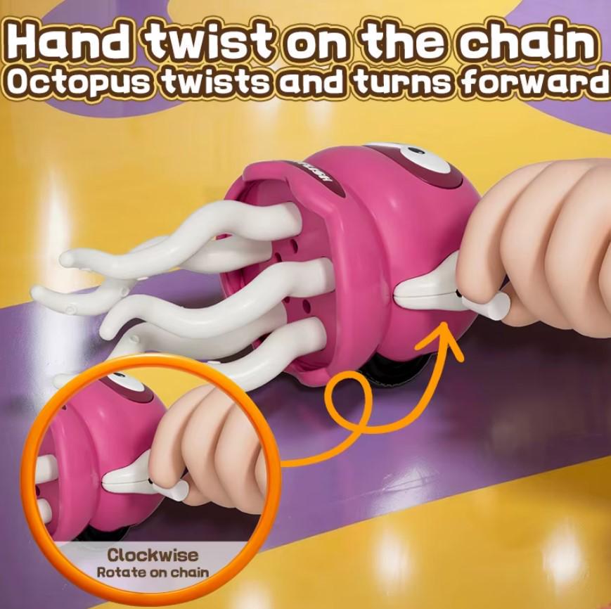 Набір дитячих іграшок Dancing Octopus Танцюючий Восьминіг 3 шт. 11 см Рожевий (2104618771) - фото 2