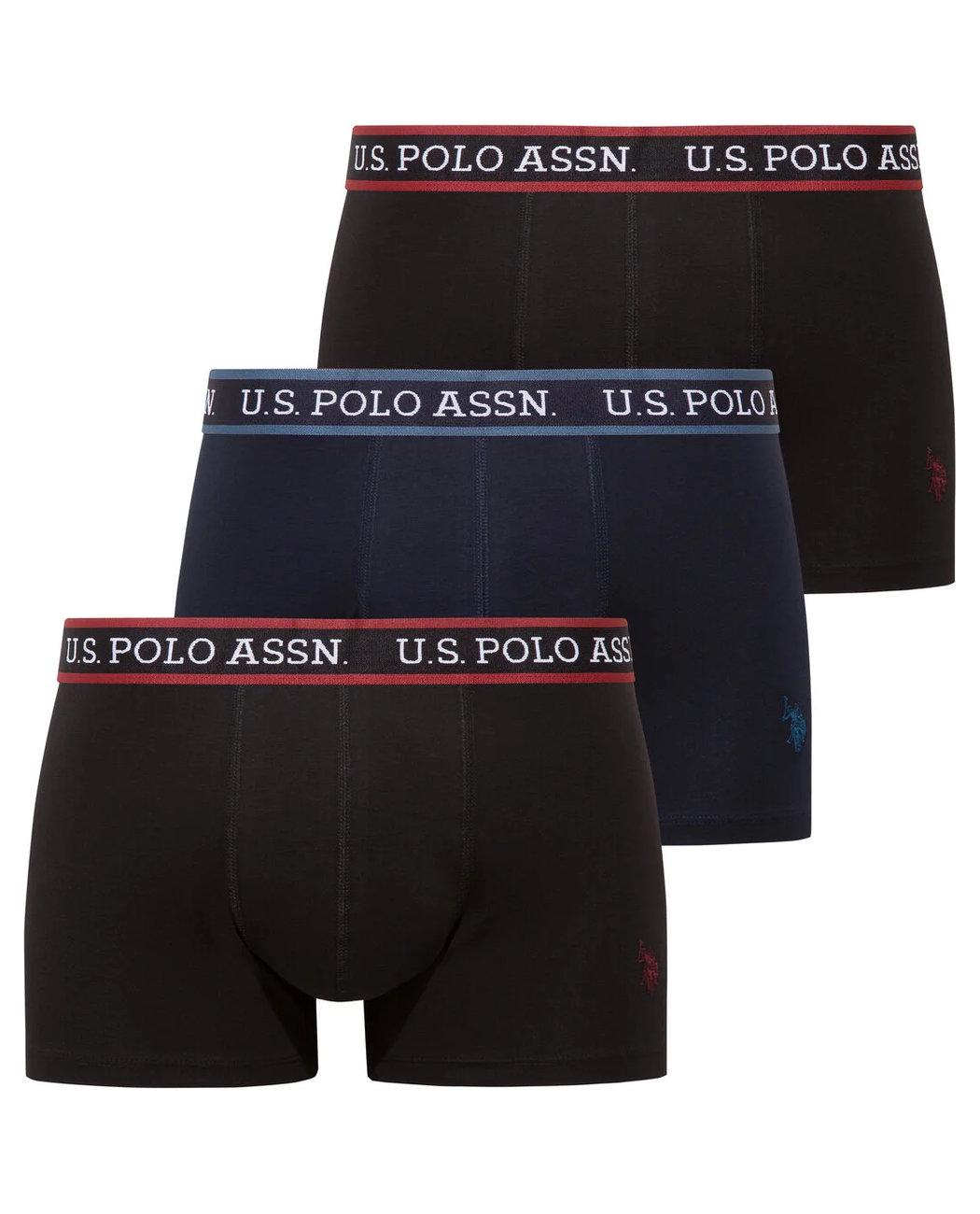 Набор трусов-боксеров мужских US Polo ASSN 80651-6 3 шт. XL Разноцветный (8680557464665)
