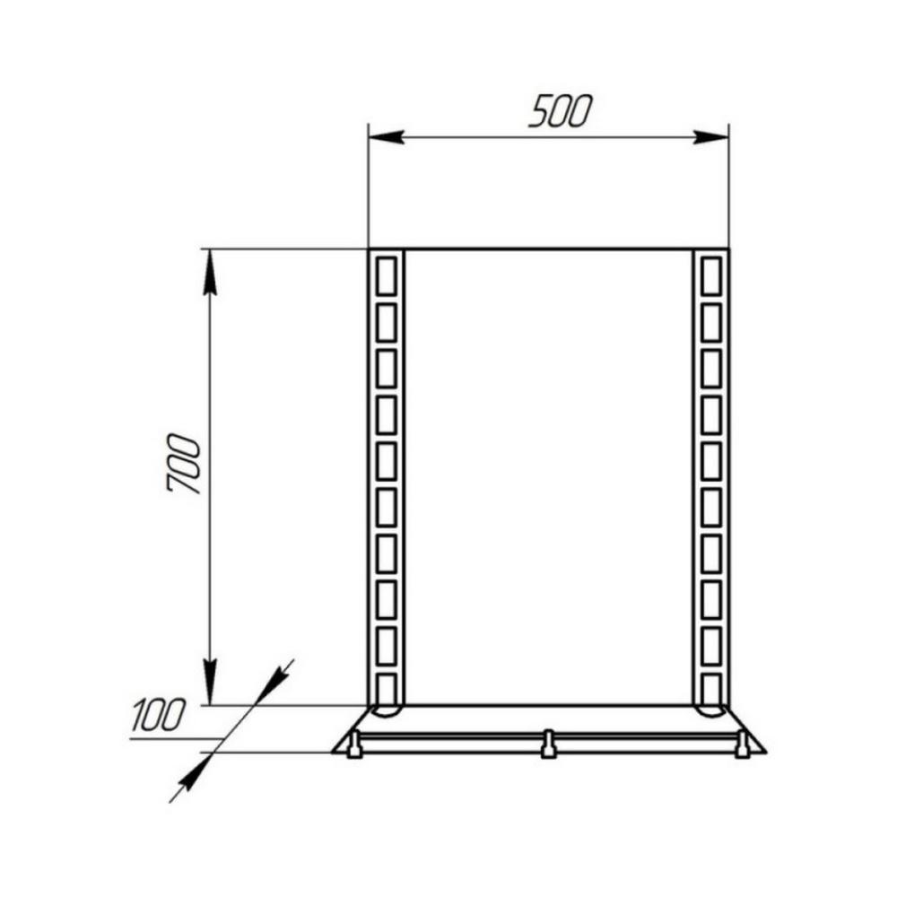 Дзеркало Lidz 140.07.06 з полицею 500х700х100 - фото 2