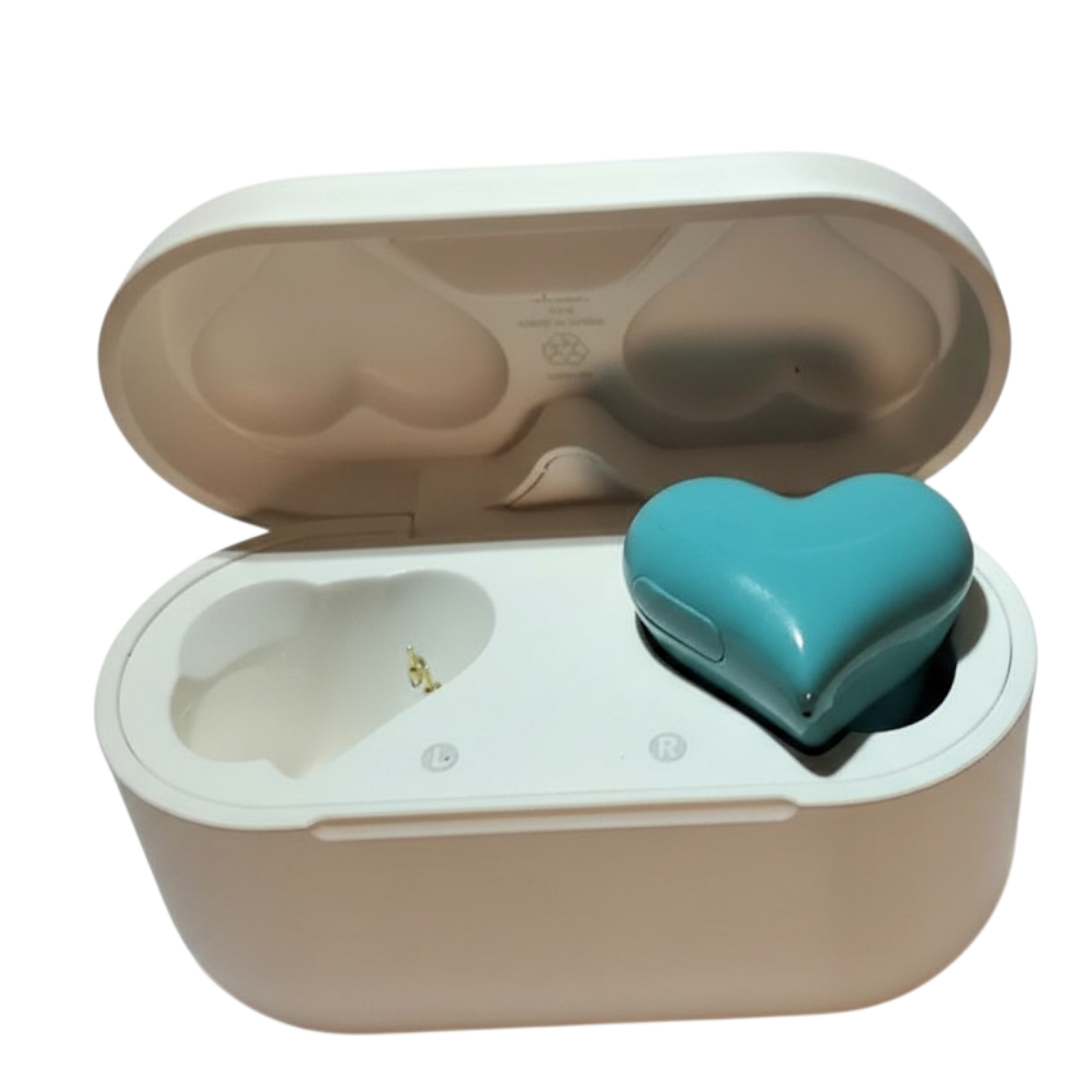 Наушники беспроводные Bluetooth Сердце с зарядным кейсом (12)