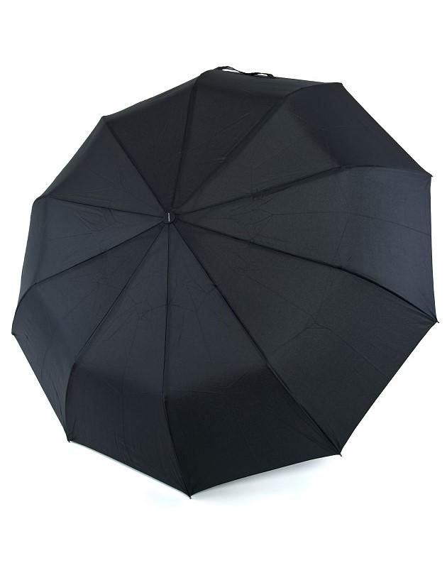 Зонтик мужской полуавтомат Calm Rain 3345 с прямой ручкой 10 спиц Черный (35009507)