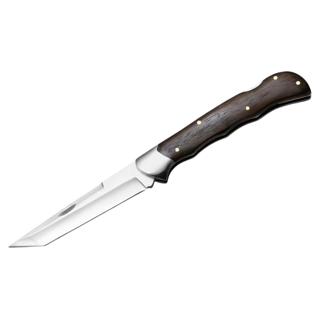 Туристический нож складной GW112 с деревянной рукояткой Tanto 440С (s112)