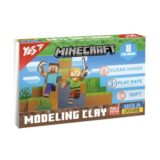 Пластилин YES Minecraft 8 цветов 160 г (540656)
