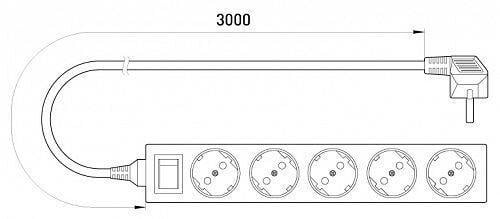 Подовжувач E.NEXT e.es.5.3.zsb 3 м із з/к 5 гнізд із вимикачем Baby Protect (s042019) - фото 2 Подовжувач E.NEXT e.es.5.3.zsb 3 м із з/к 5 гнізд із вимикачем Baby Protect (s042019) - фото 2