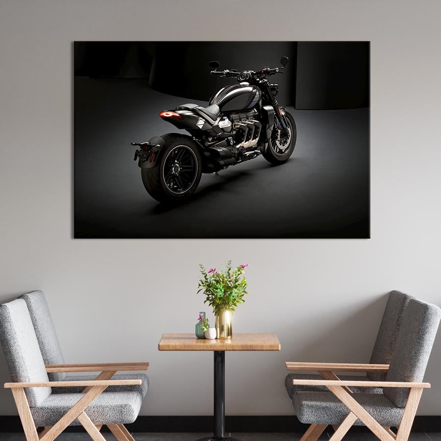 Картина на холсте Мотоцикл-монстрTriumph Rocket 3 51x34 см (1407-1)