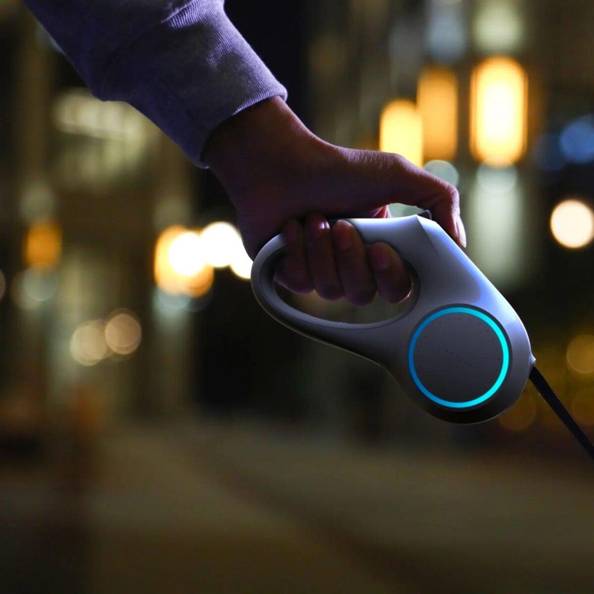 Поводок-рулетка для собак PETKIT Go Shine P2101 LED 2.8 м Белый (30220899) - фото 7