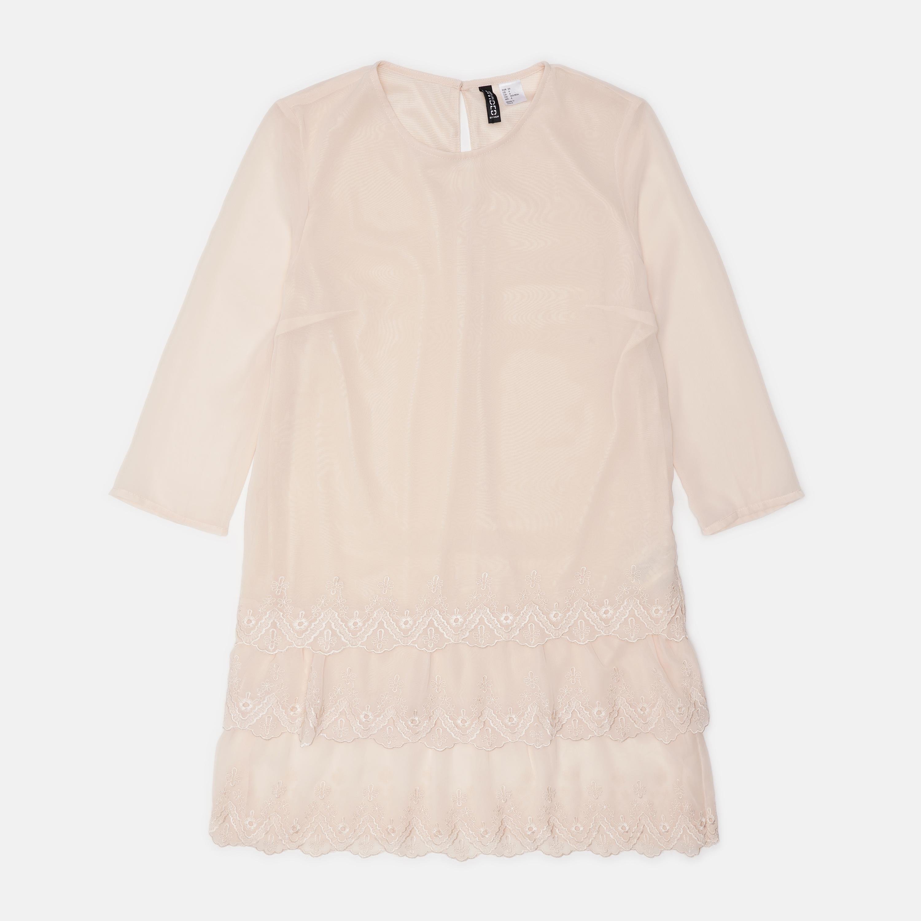 Платье с вышивкой р. 34 Пудровый (1634087abr) Платье с вышивкой р. 34 Пудровый (1634087abr)