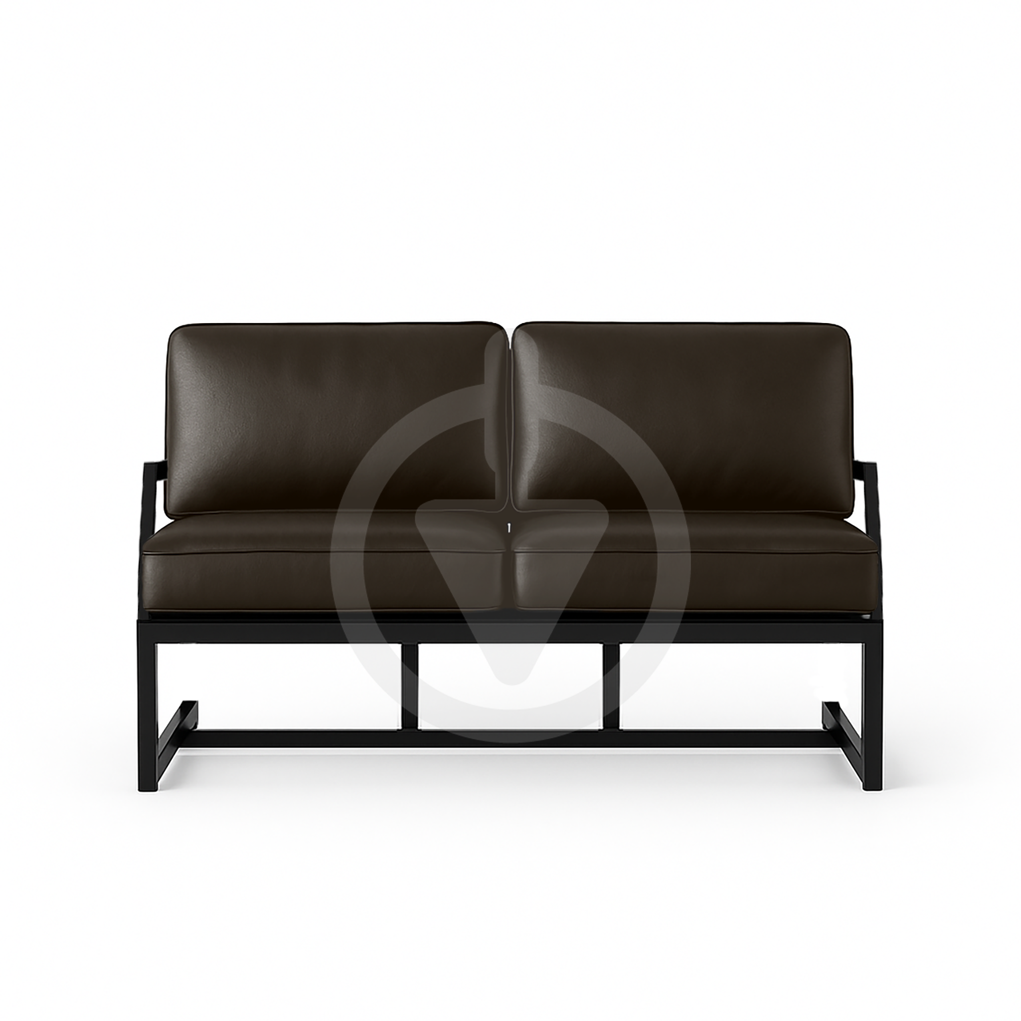 Диван металлический AVVS Атлас с подлокотниками лофт экокожа 156 см Коричневый - фото 2 Диван металлический AVVS Атлас с подлокотниками лофт экокожа 156 см Коричневый - фото 2