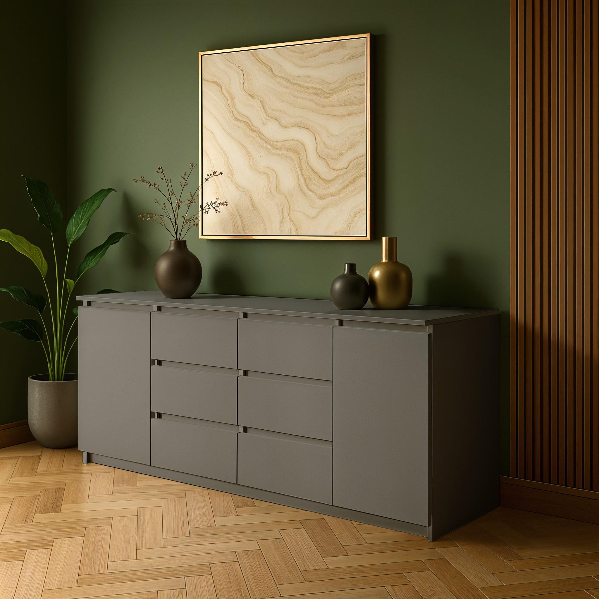 Комод Kraft 1600х345х750 мм Антрацит - фото 1