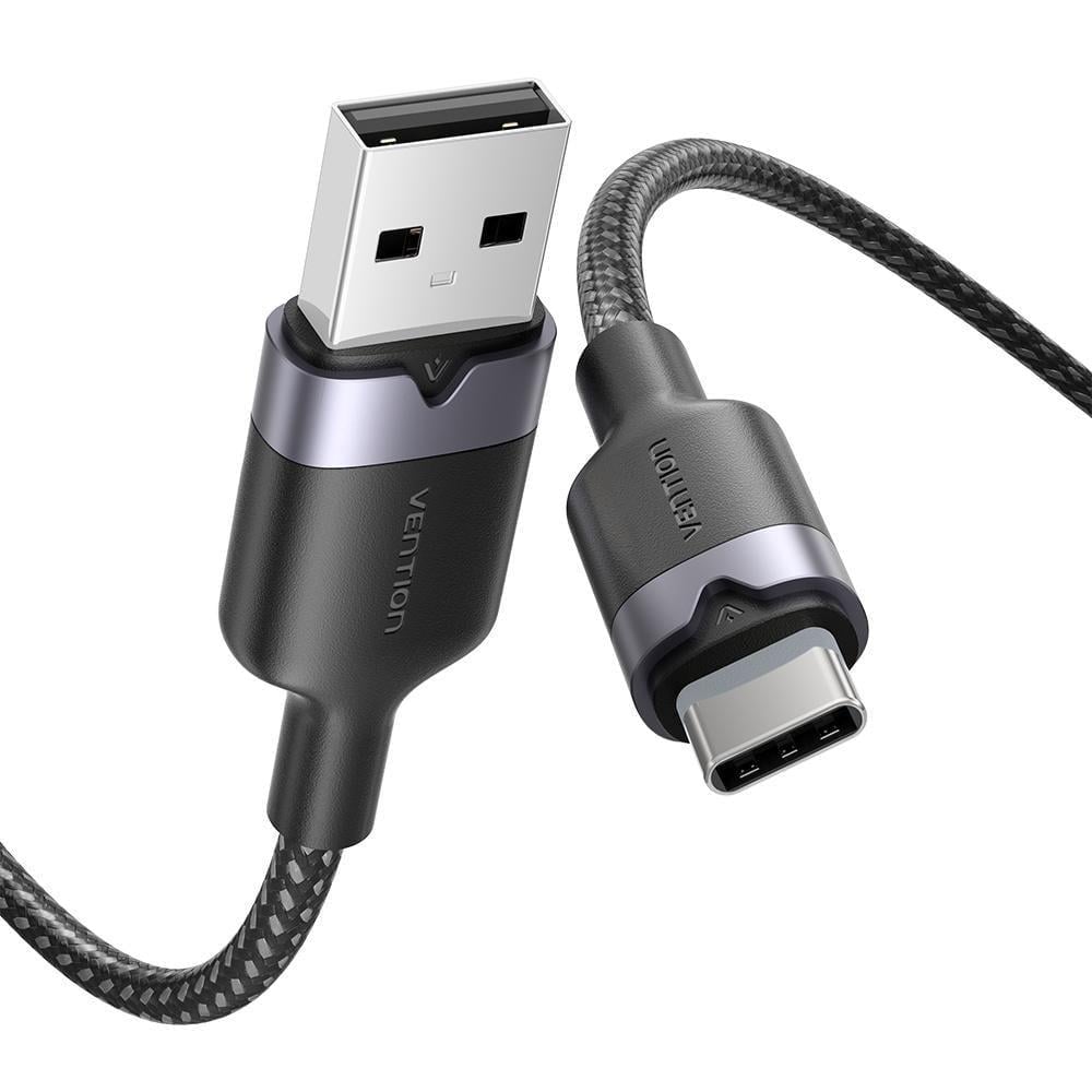 Кабель USB-A на USB-C Vention 3 А 60 Вт 1 м Черный (CTNBF)