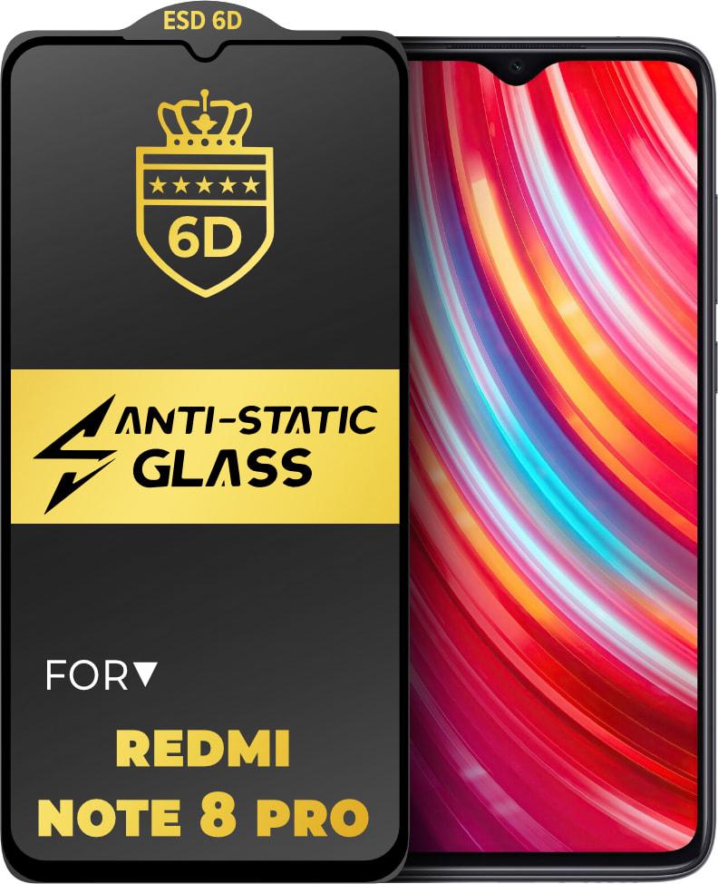 Стекло защитное 6D Anti-Static Xiaomi Redmi Note 8 Pro Glass Shield (34214)