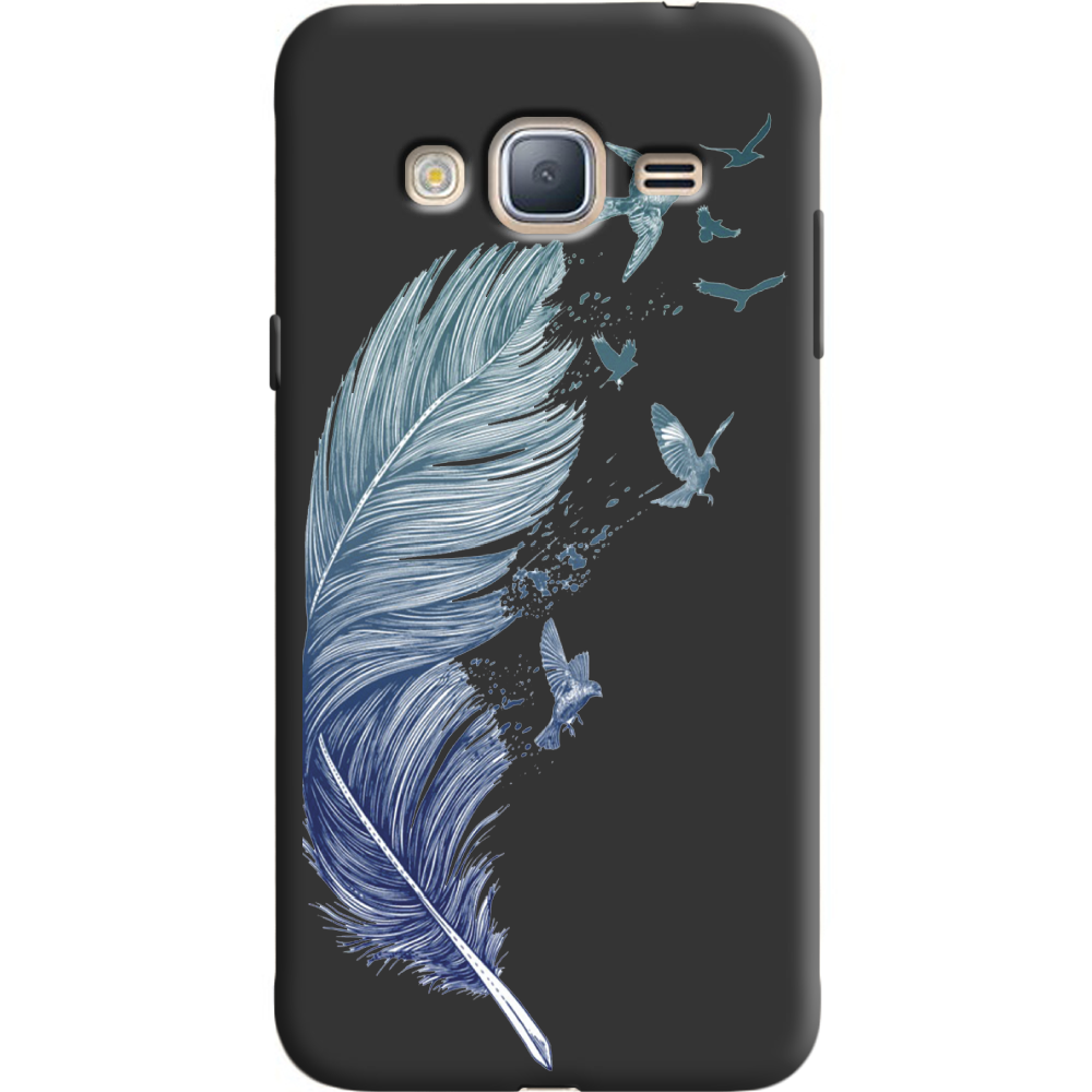Чохол BoxFace Samsung J320 Galaxy J3 Feather Чорний силікон (24962-cc38-36110)