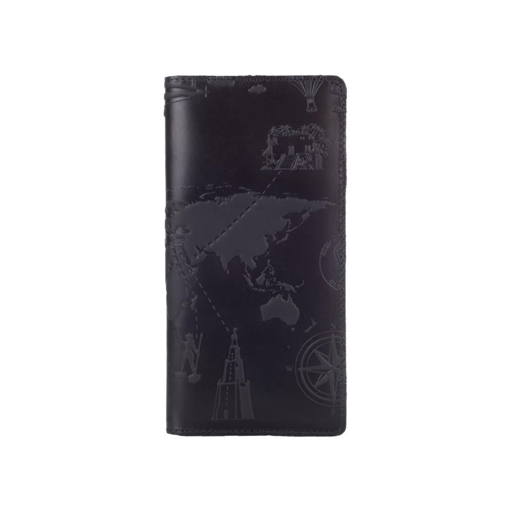 Кошелек 7 Wonders of The World из натуральной кожи на 14 карт Черный (WP-02-S19-4205-T002)