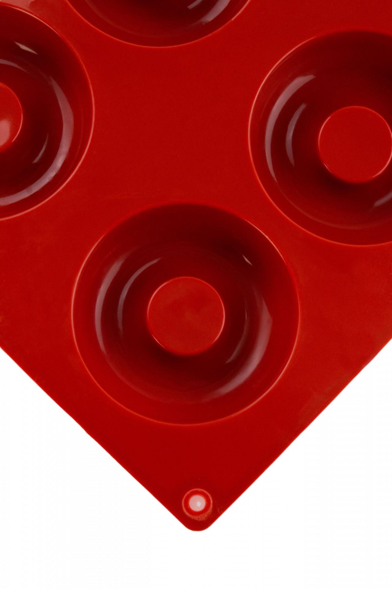 Форма силіконова One Chef для випічки Профі Табл d 6,2 см h 1,8 см на 8 осередків Червоний - фото 3 Форма силіконова One Chef для випічки Профі Табл d 6,2 см h 1,8 см на 8 осередків Червоний - фото 3