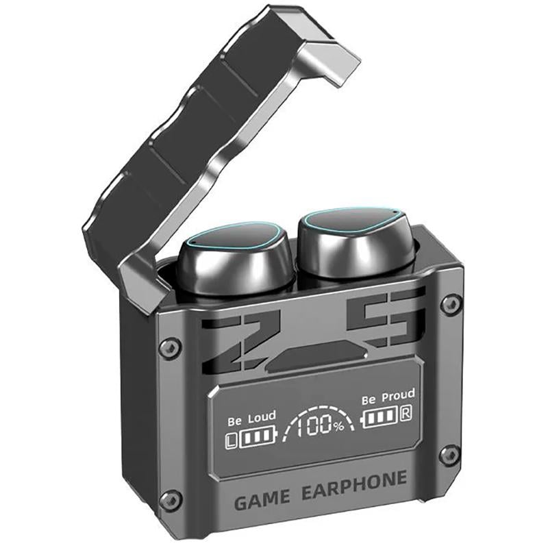 Навушники бездротові вакуумні TWS M25 Bluetooth 5.3 з RGB із зарядним кейсом/повербанком (594-2222)