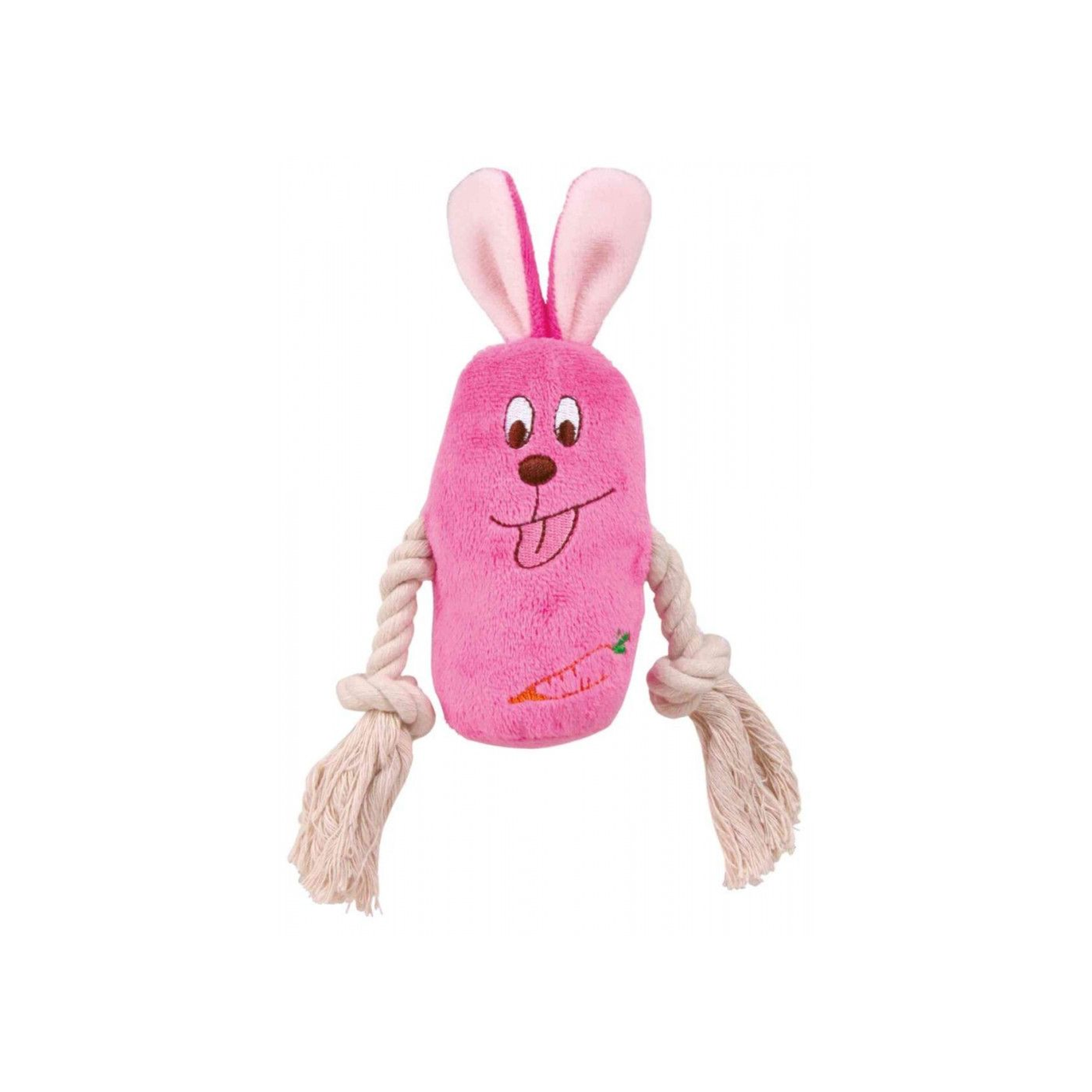 Игрушка для собак Trixie Заяц с веревкой и пискавкой плюш 13 см (4011905361819_2)