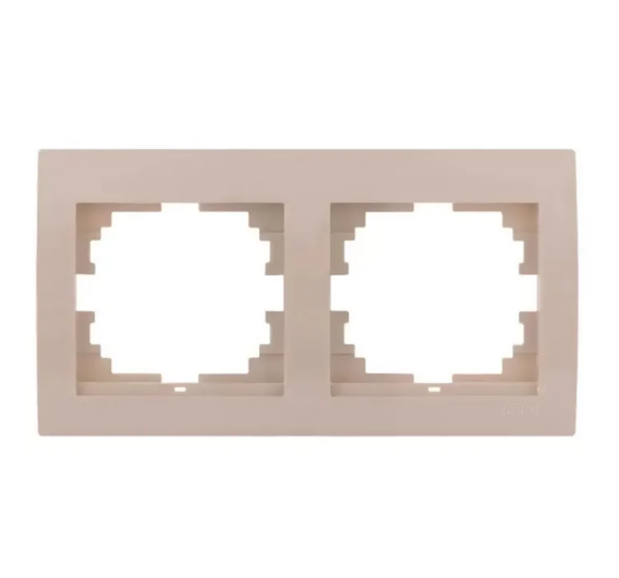 Рамка подвійна Lezard Deriy горизонтальна Кремовий (26292404)