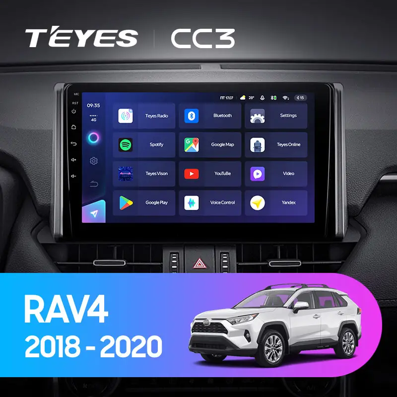 Автомагнитола штатная Teyes для Toyota RAV4 XA50 2018-2020 Android СС3 6+128G 360° (1674436048) - фото 3