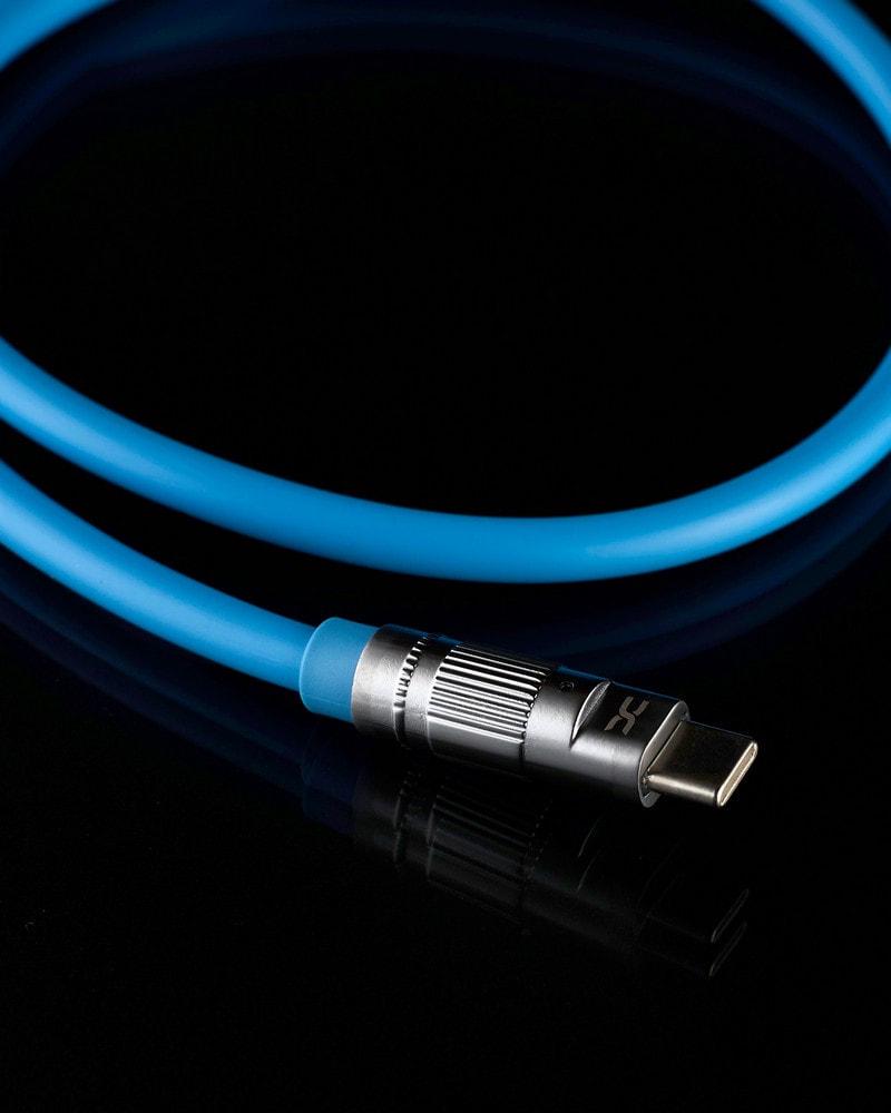 Кабель интерфейсный DC Type-C-Type-C CL-F28B PD 60W 1,2 м Blue (36984) - фото 4