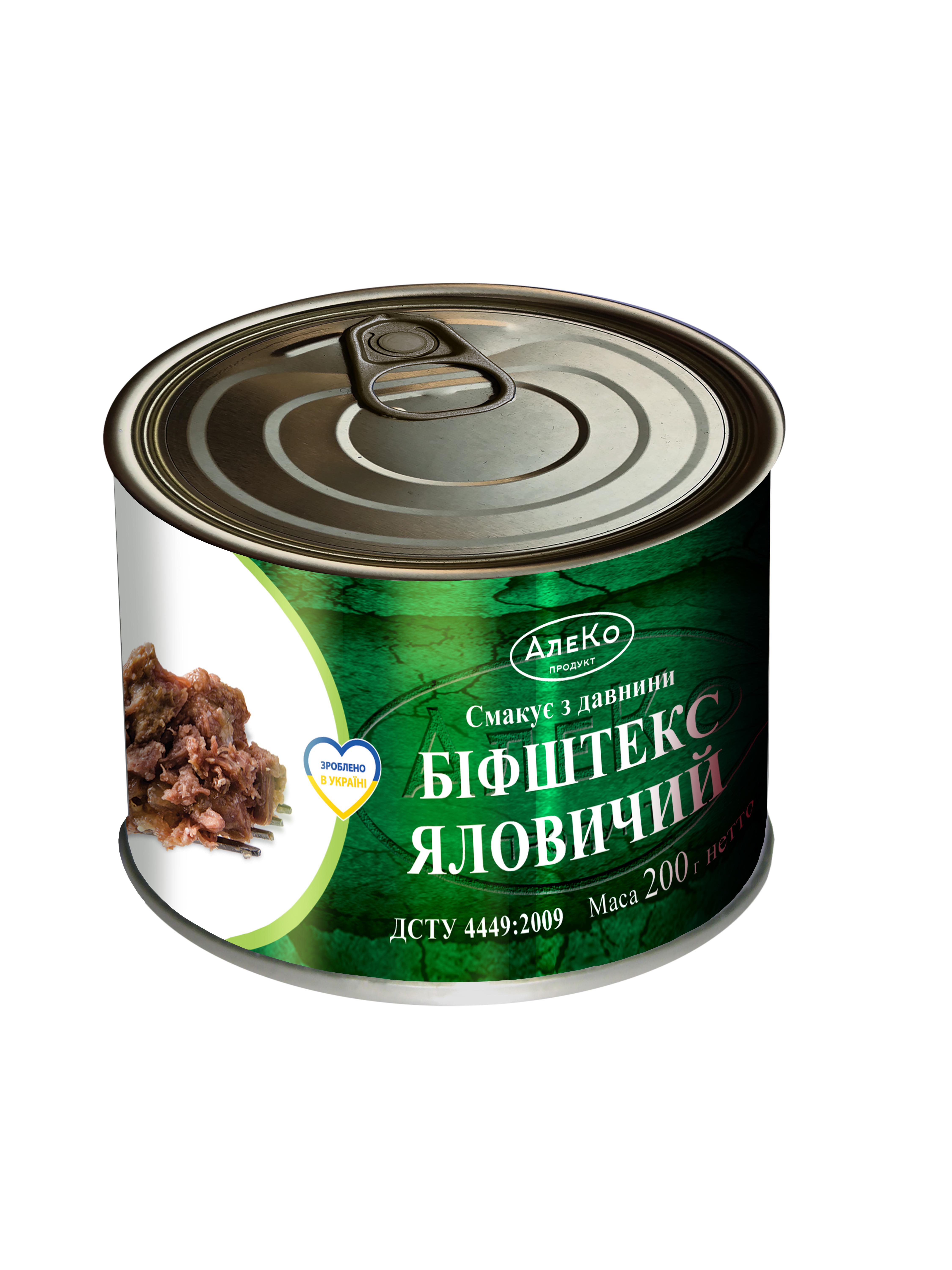 Консерва АлеКо Біфштекс яловичий 200 г (13051491) Консерва АлеКо Біфштекс яловичий 200 г (13051491)