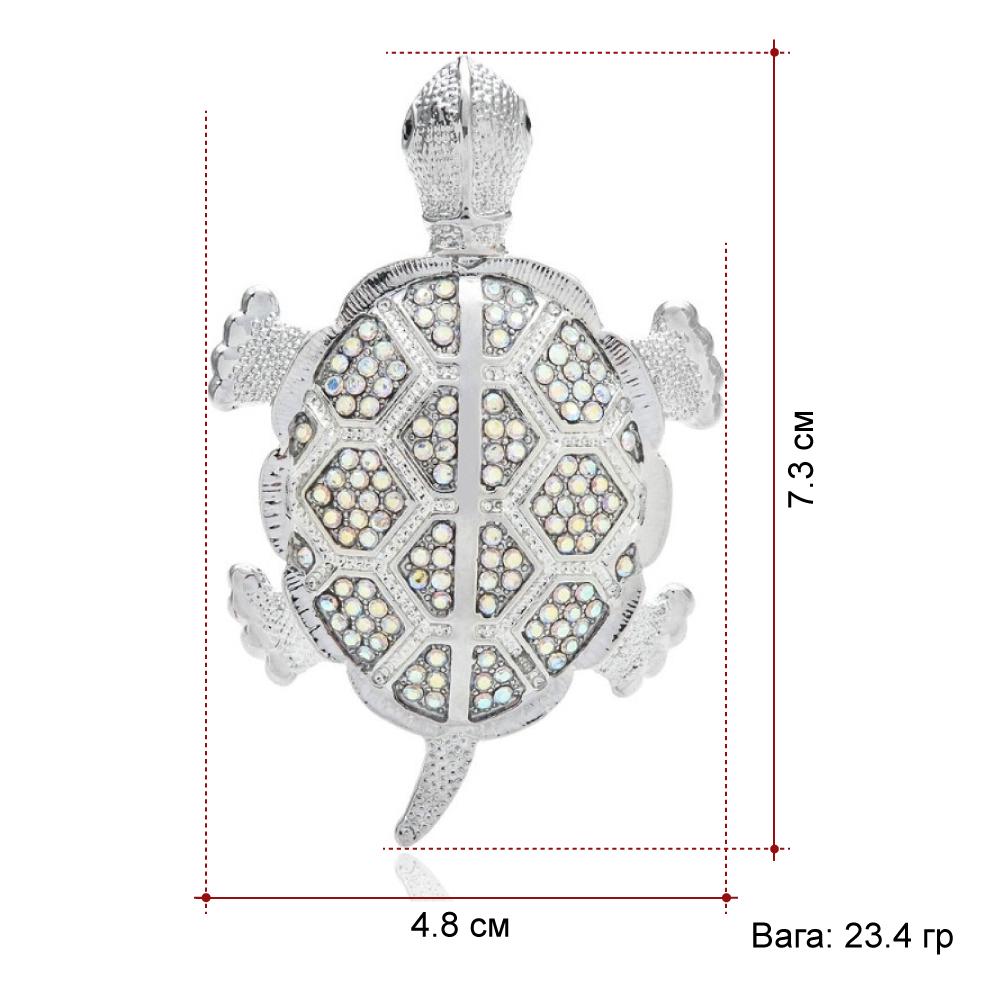 Брошь Broche Черепаха BRBF111991 Серебристый - фото 2