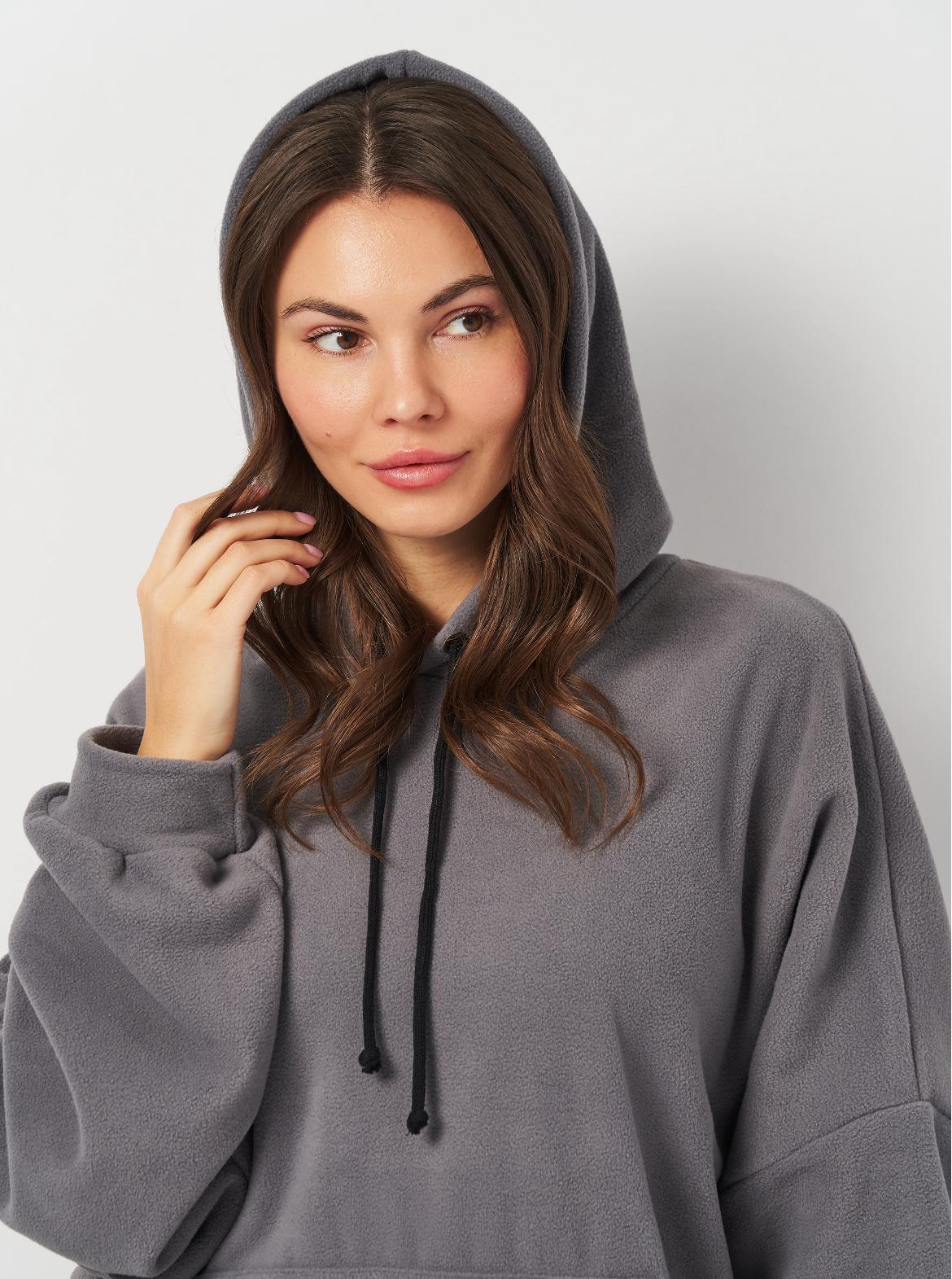 Толстовка на флисе Купер женская р. 46 Серый (2119329532) - фото 4 Толстовка на флисе Купер женская р. 46 Серый (2119329532) - фото 4