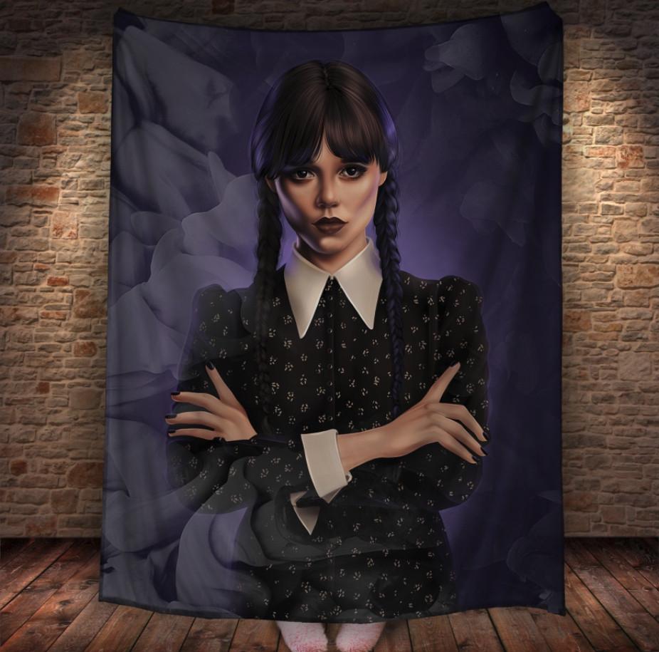 Плед с 3D принтом Уэнздей Аддамс 150х200 см (epi_1928) Плед с 3D принтом Уэнздей Аддамс 150х200 см (epi_1928)