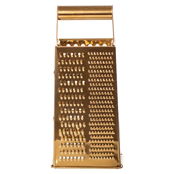 Терка ручная универсальная Ding Lanfang четырехсторонняя из нержавеющей стали 11х8х24 см Золотистый (147-107- HP-8-12) - фото 3 Терка ручная универсальная Ding Lanfang четырехсторонняя из нержавеющей стали 11х8х24 см Золотистый (147-107- HP-8-12) - фото 3