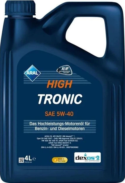 Масло Aral Hight Tronic 5W-40 синтетичне 4 л (9685285)