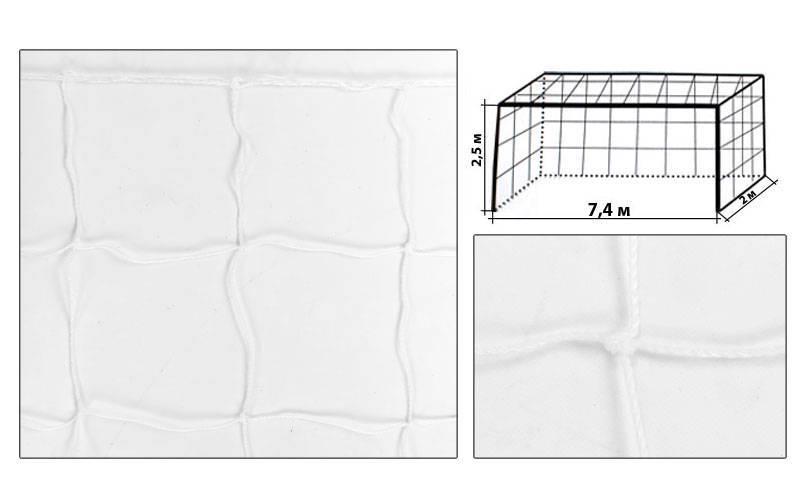 Сітка на ворота футбольна SP-Sport C-5370 аматорська вузлова 2 шт. Білий (NA000643) - фото 2