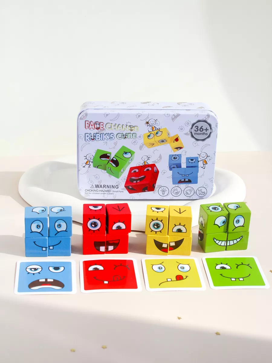 Кубики-смайлики деревянные (24656088) Кубики-смайлики деревянные (24656088)