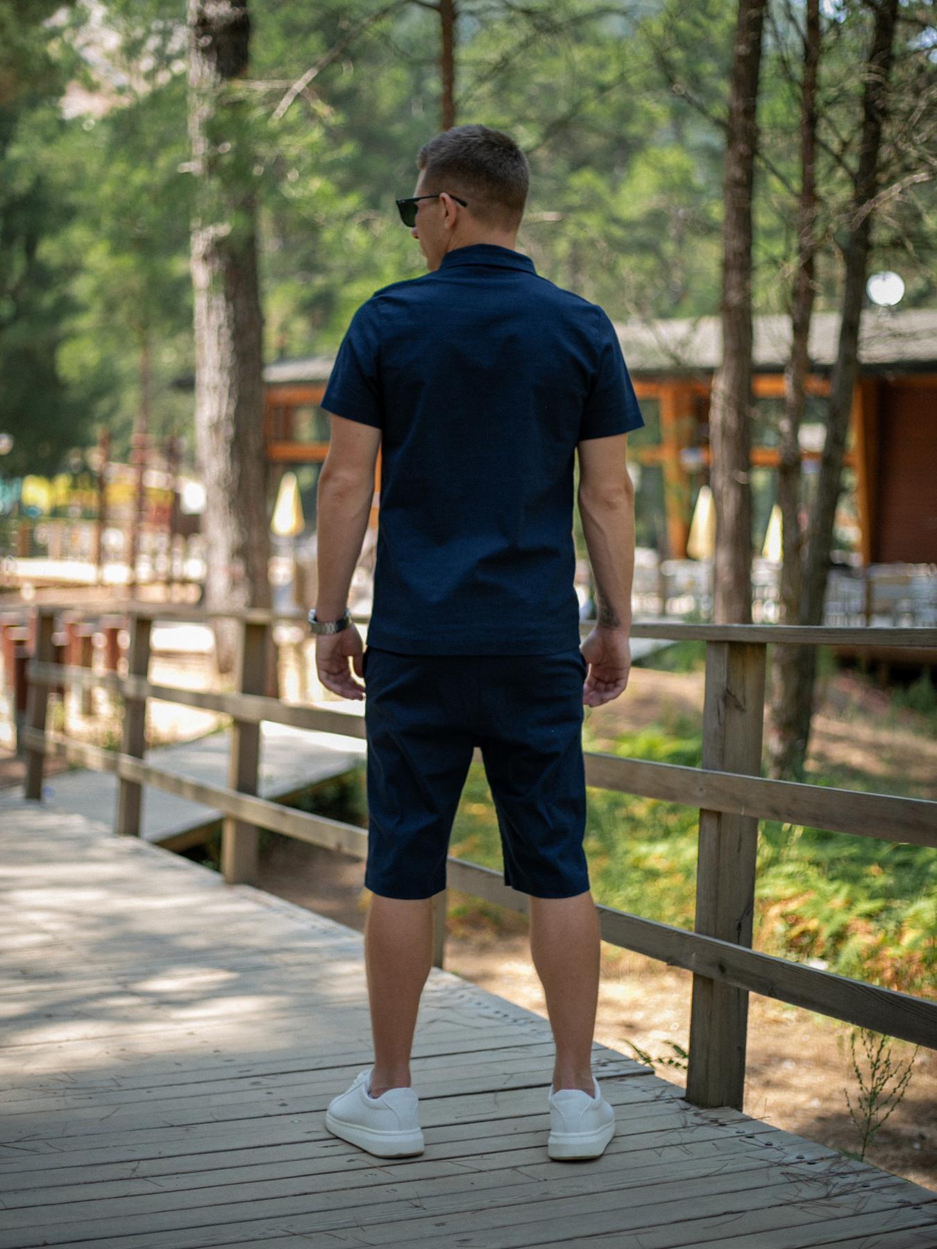 Костюм мужской Flax Intruder льняной XXL Синий (1624351714/2/5) - фото 9 Костюм мужской Flax Intruder льняной XXL Синий (1624351714/2/5) - фото 9