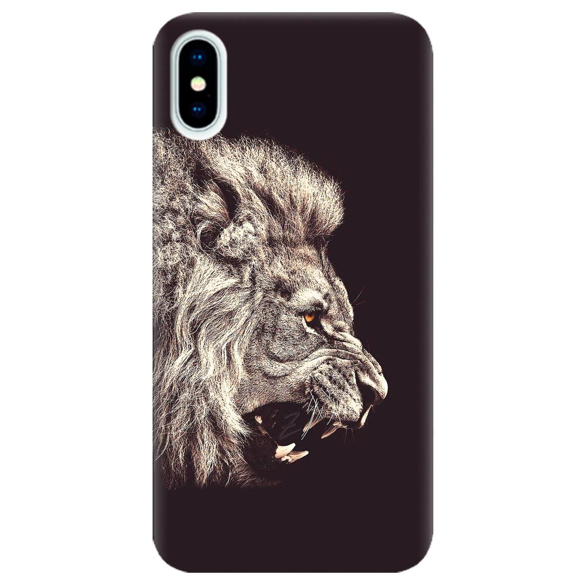 Силиконовый чехол Zorrov для Apple iPhone X - LION (10290050153033513)