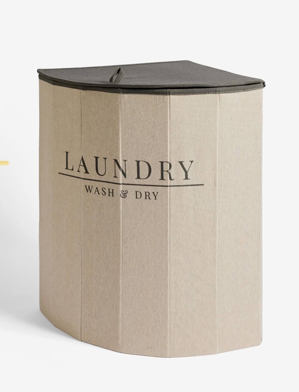 Корзина для белья угловая Laundry 550х490х390 мм Бежевый (23563397)