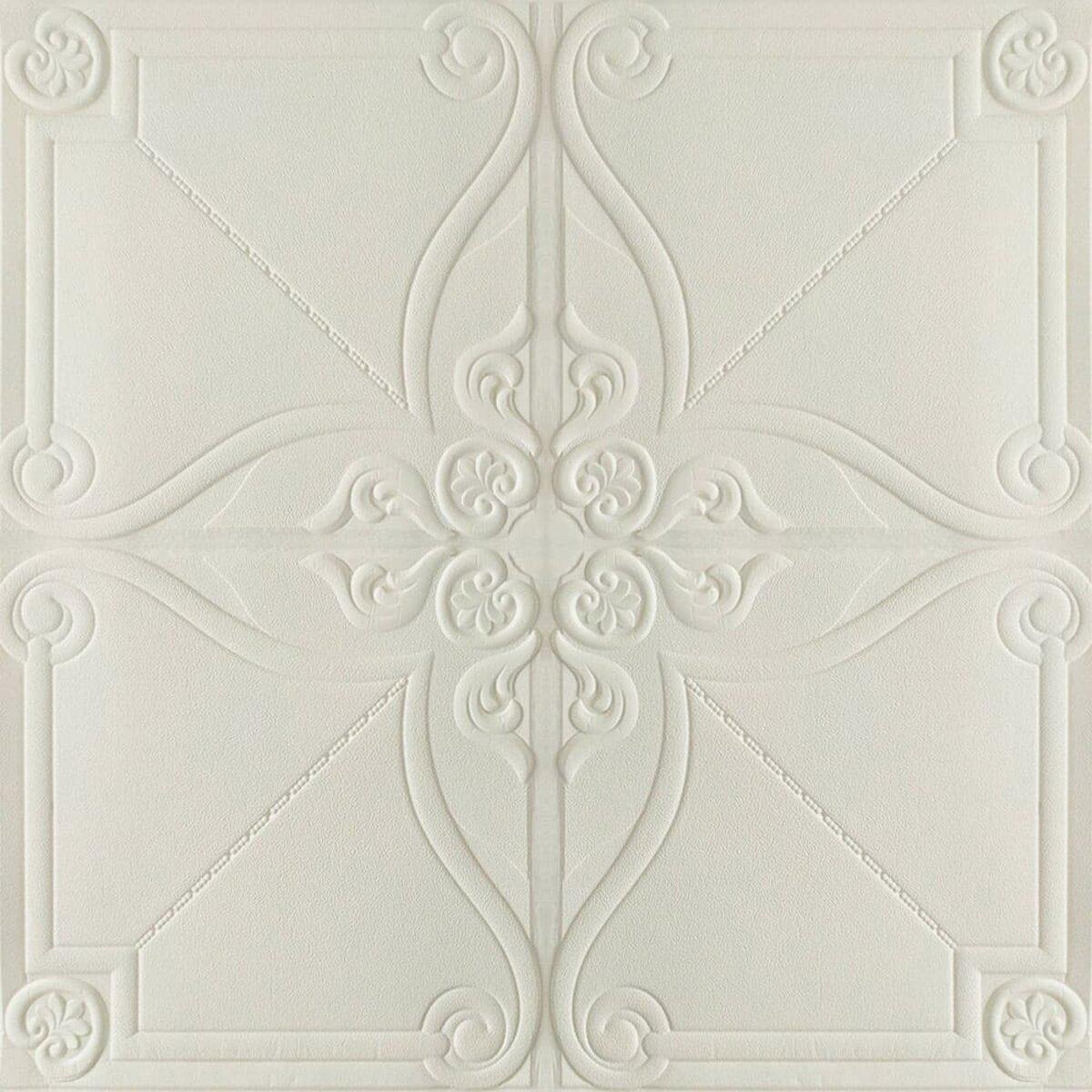 Панель 3D самоклеящаяся Орнамент декоративная настенно-потолочная 700x700x5,5 мм (165 SW-00000185)